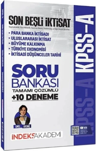 KPSS A Grubu İktisat Son Beşli Soru Bankası ve 10 Deneme İndeks Akademi ürün görseli 1