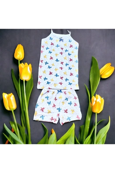 BATU GİYİM KIZ ÇOCUK İÇ ÇAMAŞIRI SETİ BOXER İP ASKILI 3LÜ - 3