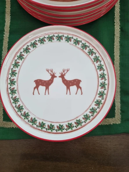 YILBAŞI SERVİS TABAĞI KOKİNA 27 CM STACKABLE  6 ADET - Resim 3