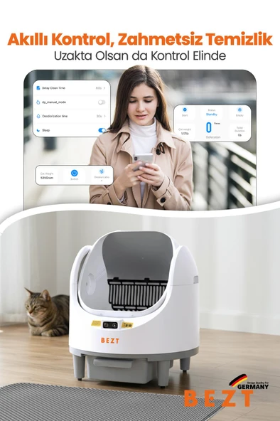 Bezt Pure Cat Otomatik Akıllı Kedi Tuvaleti - Resim 3