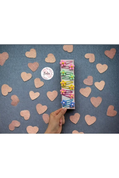 BATU GİYİM Çiçekli çıtçıt toka seti - 5