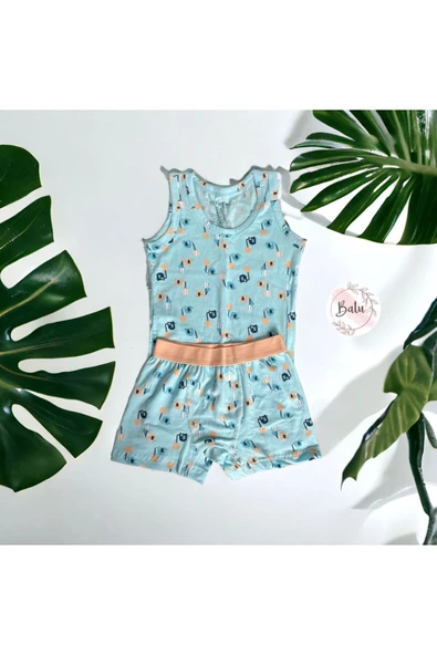 BATU GİYİM Erkek Çocuk Atlet Boxer Iç Çamaşır Takım - 4