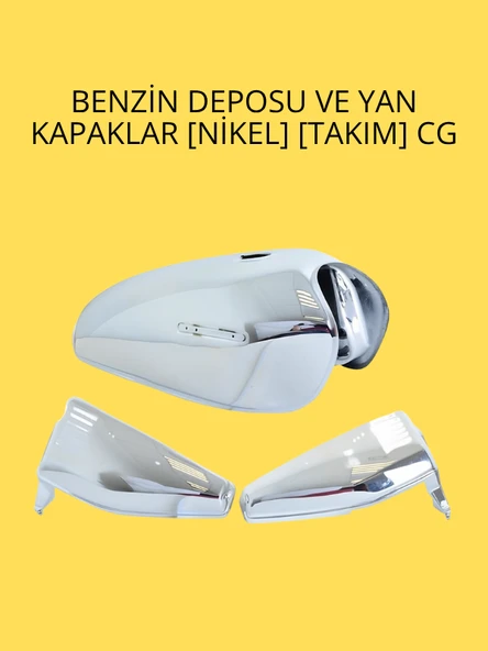 CG Benzin Deposu ve Yan Kapak Seti Nikel Renk - Şık ve Dayanıklı Takım Parça ürün görseli 1
