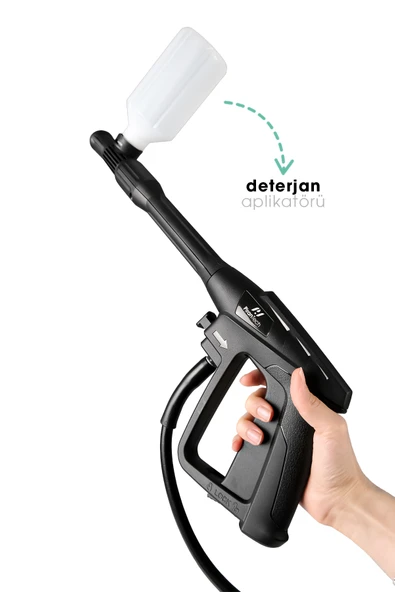 Pirantech VCR-100P Yüksek Basınçlı Oto Yıkama Makinesi - 150 Bar Hortumlu ve Sprey Tabancalı - Resim 2