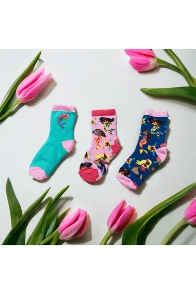 BATU GİYİM Kiz çocuk havlu çorap seti - 4