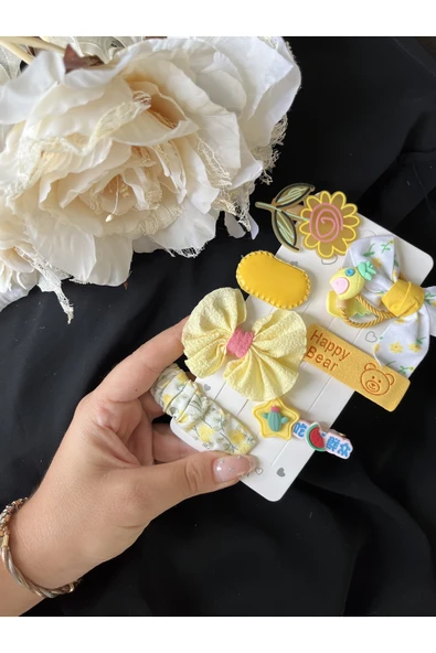 BATU GİYİM KIZ ÇOCUK FİGÜRLÜ TOKA SETİ - 5