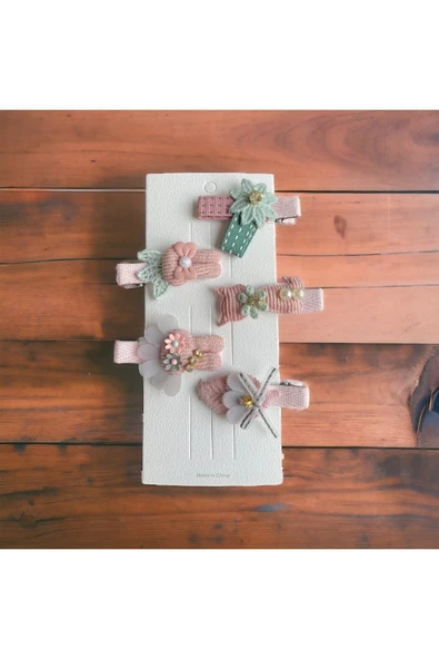 BATU GİYİM Kız Bebek Ve Çocuk Pensli Asorti Toka Seti - 2