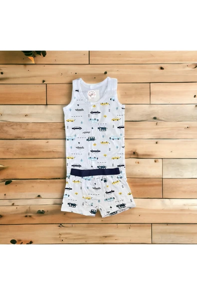 BATU GİYİM Erkek çocuk atlet boxer takım - 3