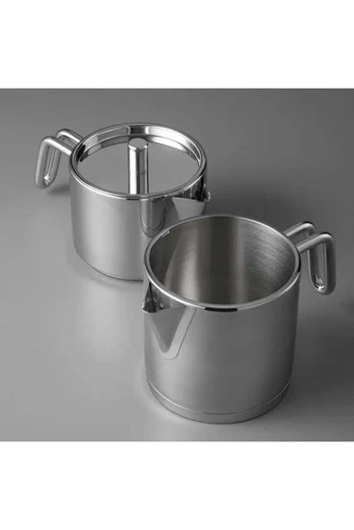 Jumbo Metalix 14 Parça Çelik Çeyiz Seti (Metalix Çelik Tencere Seti-Metalix Çaydanlık-3'lü Cezve) - 4