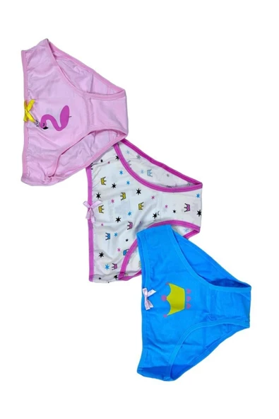 BATU GİYİM 3'lü Kız Çocuk Külot