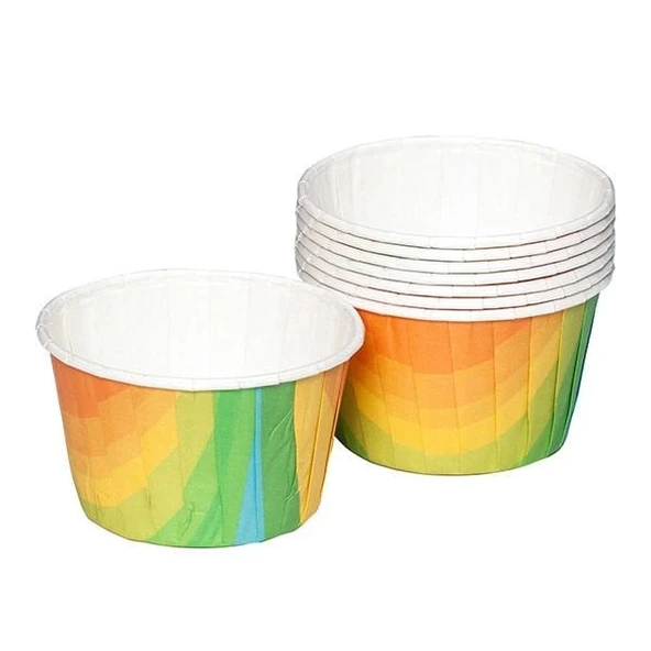 Kafem Gökkuşağı Renkli Muffin Kek Kapsülü 50li - K10 ürün görseli