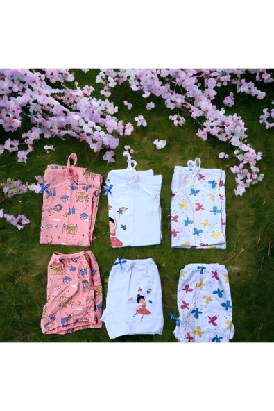 BATU GİYİM KIZ ÇOCUK İÇ ÇAMAŞIRI SETİ BOXER İP ASKILI 3LÜ - 6