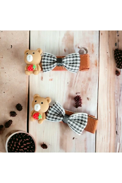 BATU GİYİM Kız Bebek Ve Kız Çocuk Toka Seti Peluş Figürlü - 8