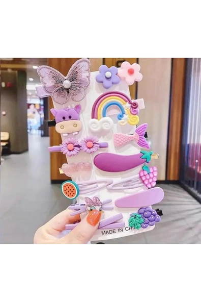 Batu kız bebek ve çocuk toka seti - 5