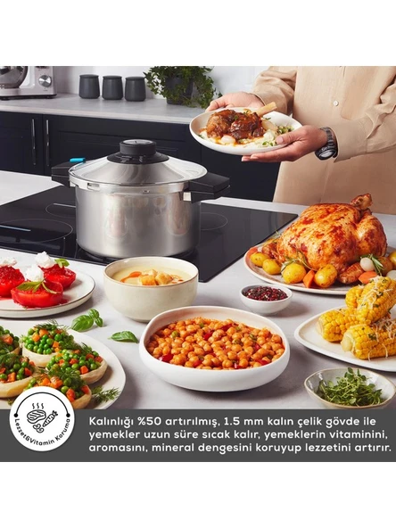 Karaca Quick And Safe Indüksiyon Tabanlı Düdüklü Tencere 7 Litre - 6