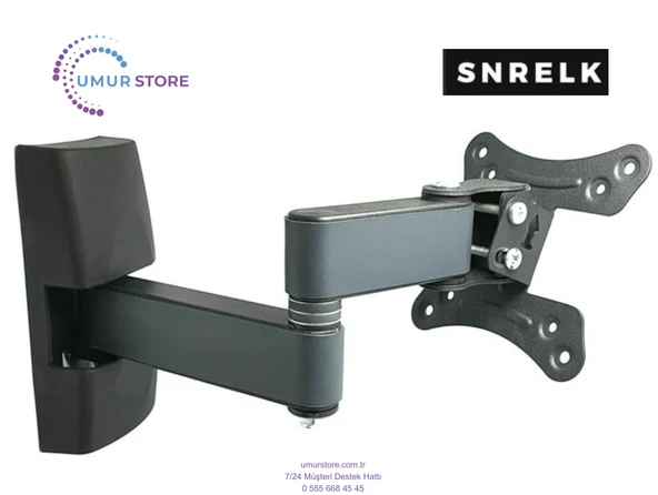 SNRELK 19'' Araç Karavan Tekne Yat Mutfak 14”- 28” Monitör Lcd Led TV Hareketli Askı Aparatı ürün görseli 1