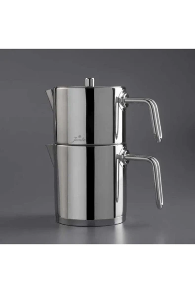 Jumbo Metalix 14 Parça Çelik Çeyiz Seti (Metalix Çelik Tencere Seti-Metalix Çaydanlık-3'lü Cezve) - 7