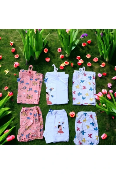 BATU GİYİM KIZ ÇOCUK İÇ ÇAMAŞIRI SETİ BOXER İP ASKILI 3LÜ