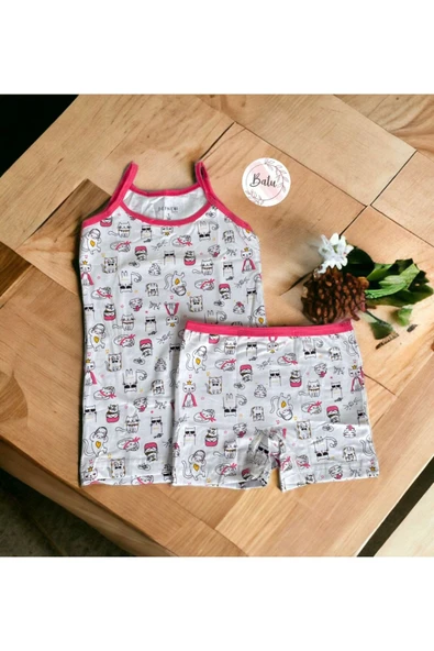 BATU GİYİM KIZ ÇOCUK ATLET BOXER TAKIM