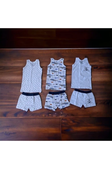 BATU GİYİM ERKEK ATLET boxer TAKIM iç çamaşırı takımı - 5