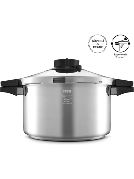 Karaca Quick And Safe Indüksiyon Tabanlı Düdüklü Tencere 7 Litre