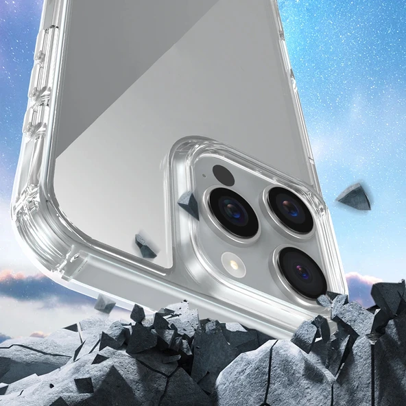 iPhone 16 Pro Max Kılıf Airbagli Takılabilir Askı Aparatlı Snap Silikon Kapak - Resim 4