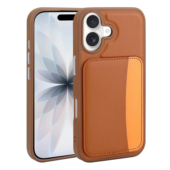 iPhone 17 Kılıf Kartlıklı X-Kart Silikon Kapak - Resim 4