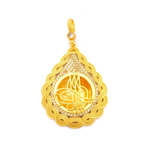 Altın Kaplama Tuğralı Kolye Ucu TGR-716 ürün görseli