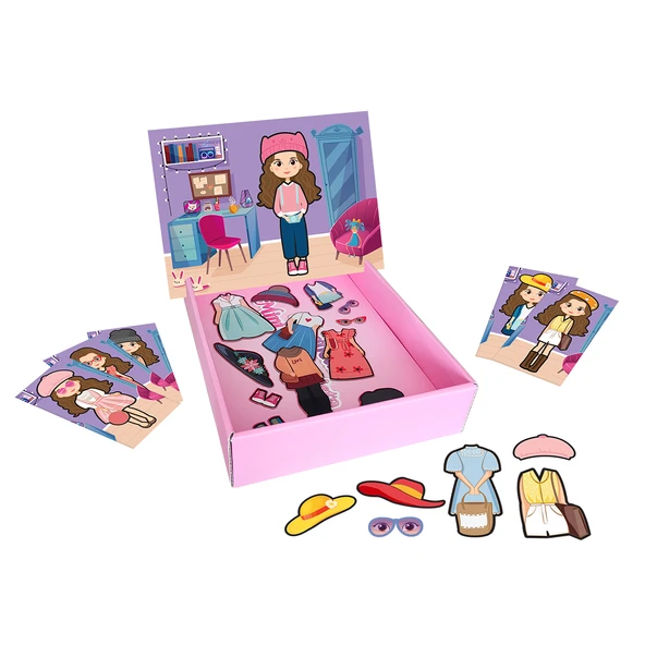 MAGNETLİ MİNİ FASHİONİSTA MODA KUTU OYUNU - Resim 4