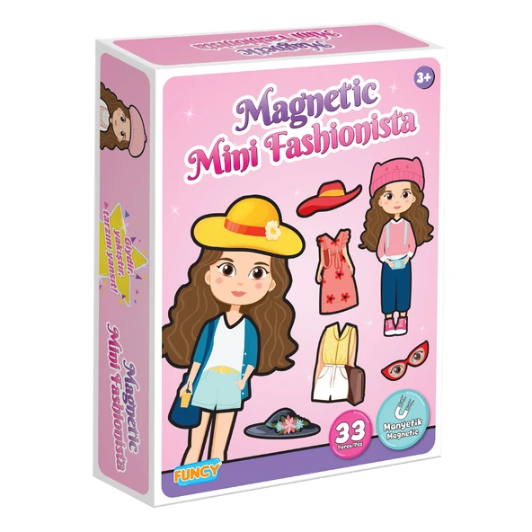 MAGNETLİ MİNİ FASHİONİSTA MODA KUTU OYUNU ürün görseli
