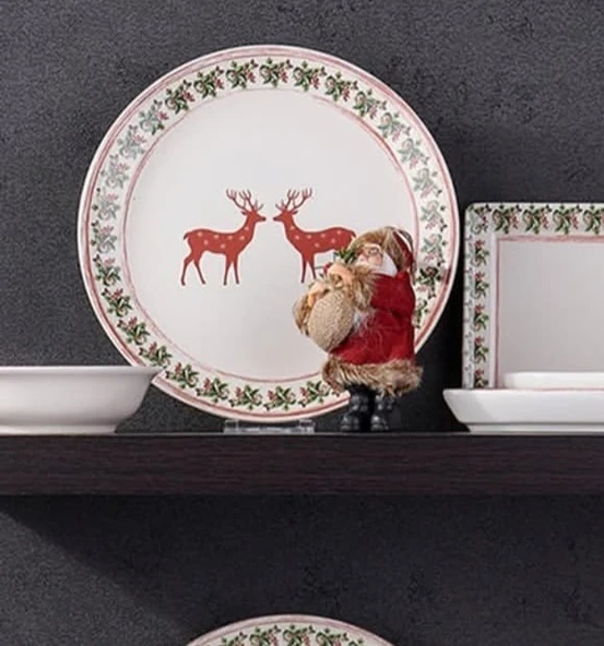 YILBAŞI PASTA TABAĞI KOKİNA 21CM STACKABLE 6LI SET - Resim 4