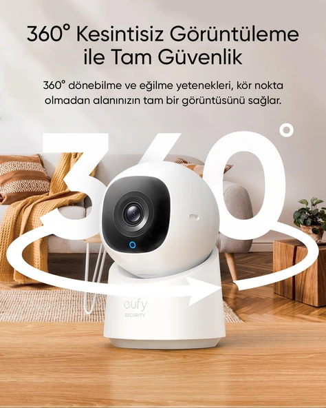 Anker Eufy Security Indoor Cam C210 -Beyaz-T8419 - Resim 2