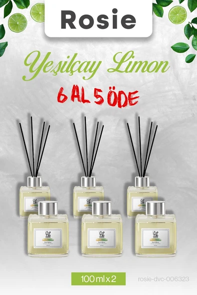 Yeşilçay Limon 6 AL 5 ÖDE, Rosie Çubuklu Oda Kokusu 100 ml ürün görseli