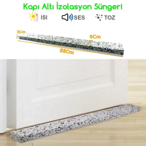 4 Adet Kapı Altı Rüzgar Önleyici Kapı Altı İzolasyon Süngeri Kapı Altı Eşik Süngeri Rüzgar Önleyici - 6