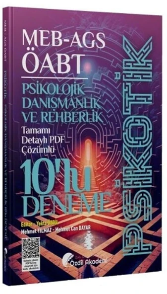 ÖABT MEB AGS Psikolojik Danışmanlık ve Rehberlik Psikotik 10 Deneme Özdil Akademi ürün görseli