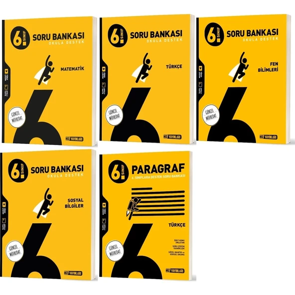2026 6. Sınıf Matematik Türkçe Fen Sosyal Paragraf Soru Bankası Seti 5 Kitap