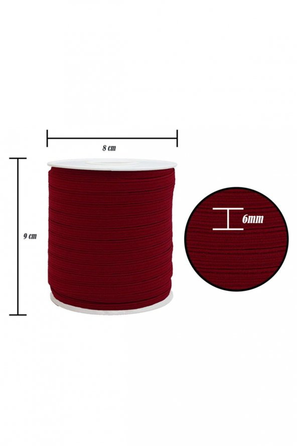 6mm Yassı Lateks Lastik/50 Metre Bel, Paça ve Don Lastiği - 6