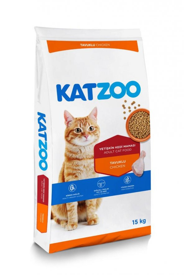 Katzoo Tavuklu Yetişkin Kedi Maması 15 KG