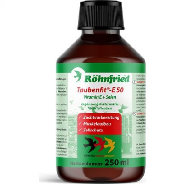 Röhnfried Taubenfit E 50 Selenyum ve E Vitamini- 250ml