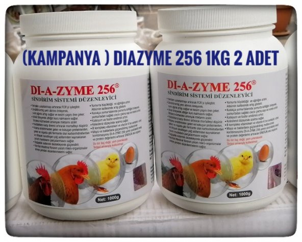 2 ADET 1KG DIAZYME 256 PROBIYOTIK TAVUK-HOROZ-CİVCİV - 2