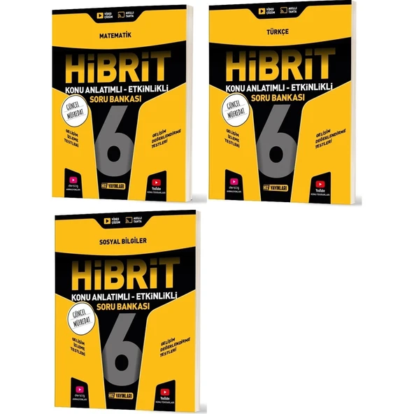 2026 6. Sınıf Matematik + Türkçe + Sosyal Hibrit - Konu Seti 3 Kitap