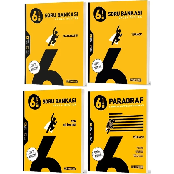 2026 6. Sınıf Matematik Türkçe Fen Paragraf Soru Bankası Seti 4 Kitap