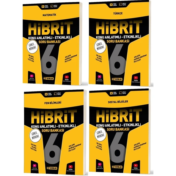 2026 6. Sınıf Matematik Türkçe Fen Sosyal Hibrit - Konu Seti 4 Kitap ürün görseli