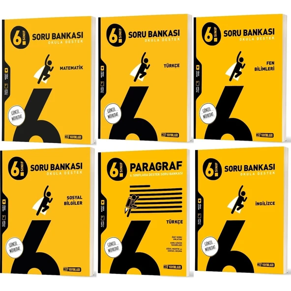 2026 6. Sınıf Matematik Türkçe Fen Sosyal Ingilizce Paragraf Soru Bankası Seti 6 Kitap