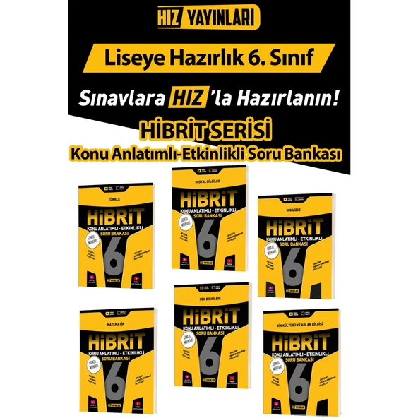 6. Sınıf Hibrit Konu Anlatımlı Etkinlikli Soru Bankası ürün görseli 1