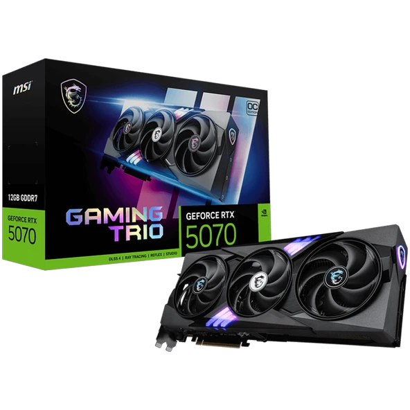 MSI GeForce RTX 5070 12G GAMING TRIO OC GDDR7 DLSS 4 192 Bit Ekran Kartı ürün görseli
