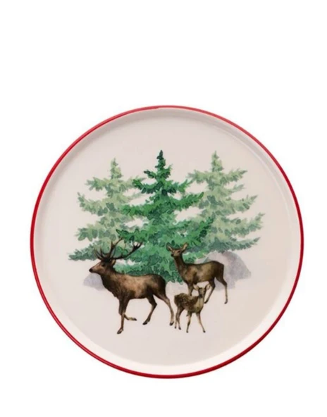 YILBAŞI PASTA TABAĞI DEER 21 CM 6 LI SET - Resim 4