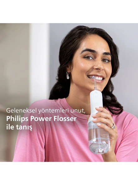 Philips HX3826/31 Sonicare Power Flosser 3000 Ağız Duşu Kablosuz - Beyaz - Resim 4