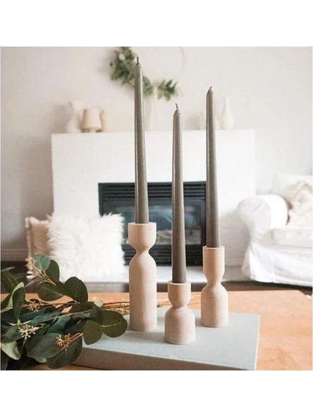 Mumluk Ahşap Stand Şamdan Dekoratif Mumluk ürün görseli 1