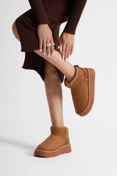 Anila Kadın Taba Kışlık Kürklü Bot - Resim 2